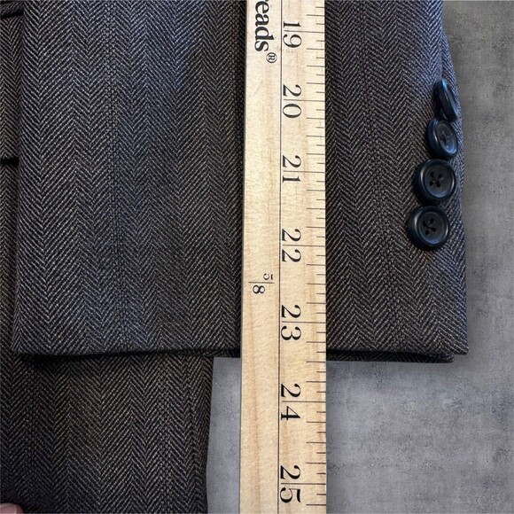 JOSEPH & FEISS Mens Blazer 50R WOOL Brown Sport Coat Two Button Jacket Suits - Picture 11 of 16